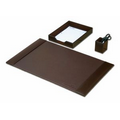 Brown 3 Piece Econo Line Leather Desk Set